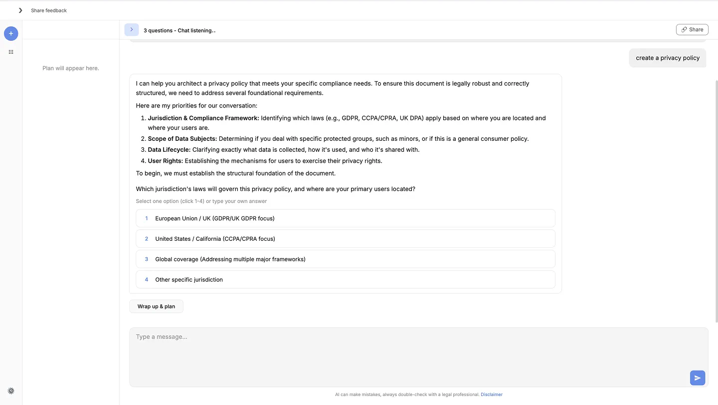 February AI assistant highlighting potential contract pitfalls and asking a practical follow-up question